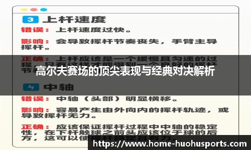 高尔夫赛场的顶尖表现与经典对决解析